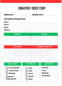 Ornament order form