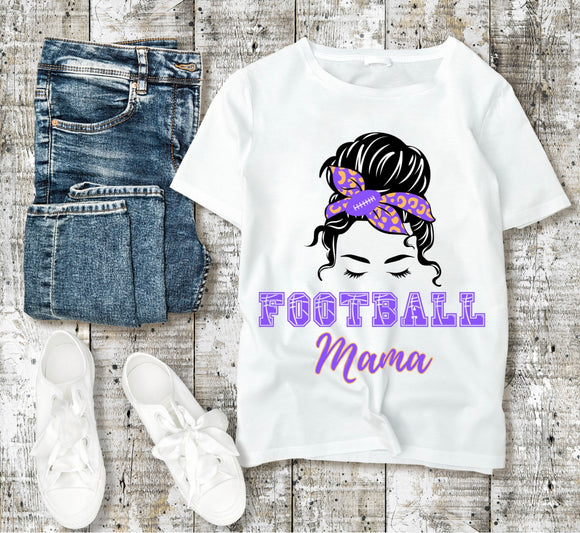 Purple Football Mama PNG