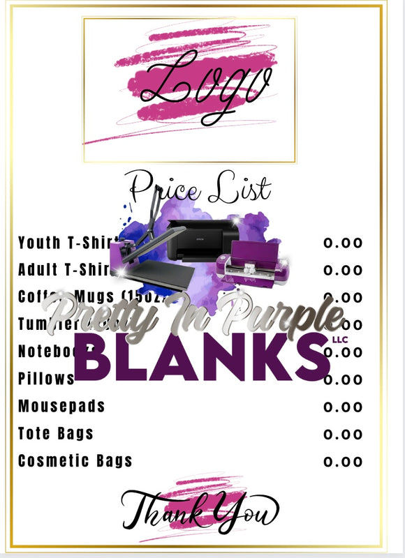 Price List template