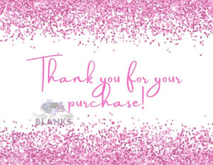 Pink Thank you card download