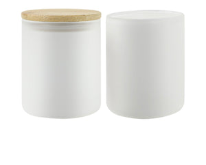 Sublimation glass candle jars with bamboo lid