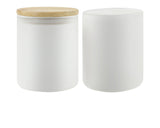 Sublimation glass candle jars with bamboo lid