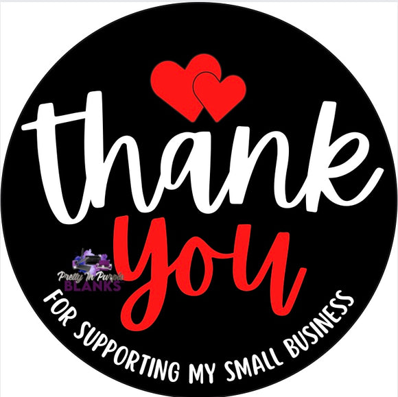 Black Thank you sticker download